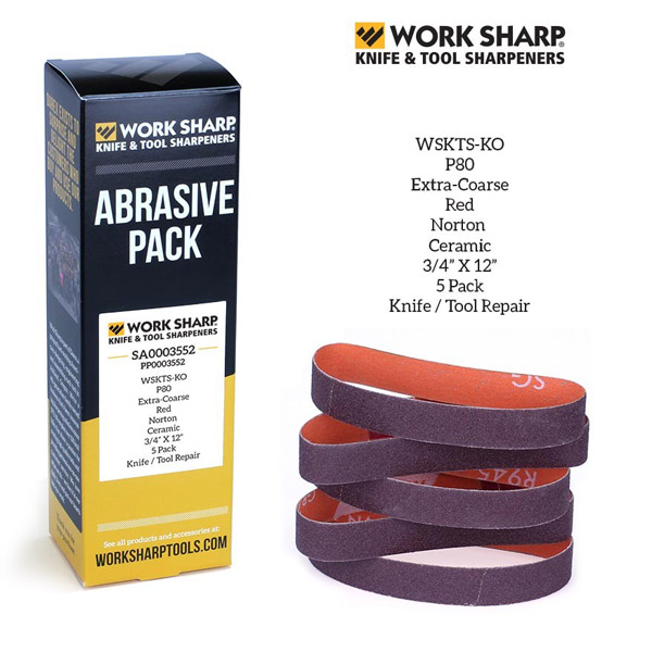 WORKSHARP REPLACEMENT BELT PK CERAMIC SHAPE & PROFILE T/SUIT 5PCE P80